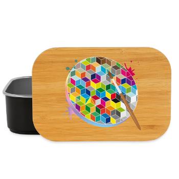 Kreative Künstlerpalette mit geometrischen Farben - Lunch Box - Schwarz - Vorne