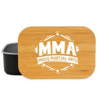 MMA Octagon Logo - Kampfsport Team Symbol - Lunch Box - Schwarz - Vorne
