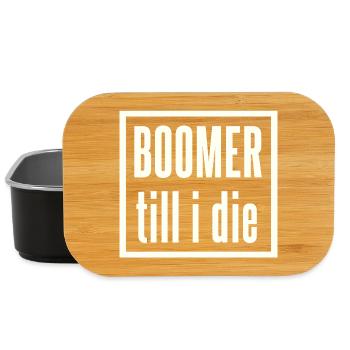 Boomer to the end lettering - Lunch Box - black - Front