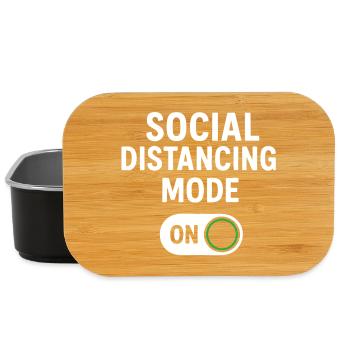 social distancing mode on - Lunch Box - Schwarz - Vorne