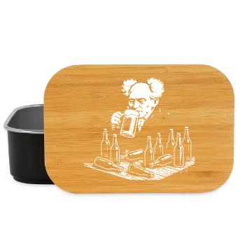 Arthur Schopenhauer drinking beers at the pub - Lunch Box - black - Front