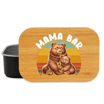 Mama Bär Muttertag Mutter Elternteil Mama Bear - Lunch Box - Schwarz - Vorne
