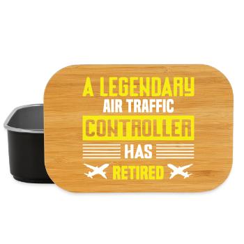 Humour sur la retraite des contrôleurs aériens - Boîte à goûter - noir - Devant
