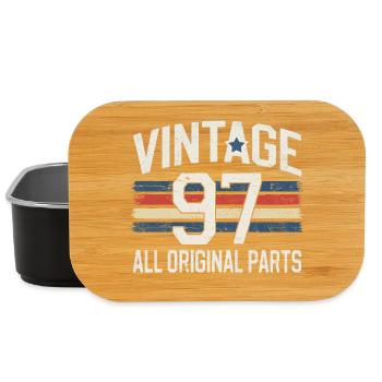 Vintage 90er Jahre Design mit 1997 Geburtstag - Lunch Box - Schwarz - Vorne