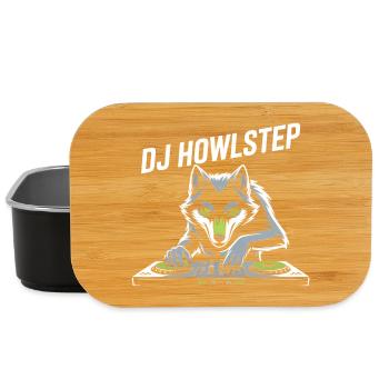 DJ Howlstep Wolf Am Pult EDM Rave Vibes - Lunch Box - Schwarz - Vorne