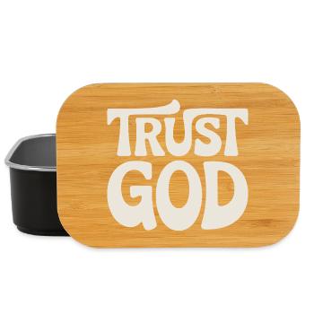 Trust God Jesus Christians Faith - Lunch Box - black - Front