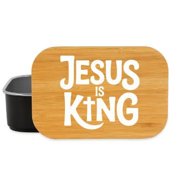 Jesus Is King Christlich Kreuz Glaube - Lunch Box - Schwarz - Vorne