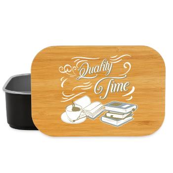 Quality Time Kaffee und Bücher - Lunch Box - Schwarz - Vorne