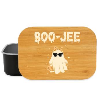 Halloween Pink Ghost Funny October Child - Lunch Box - black - Front