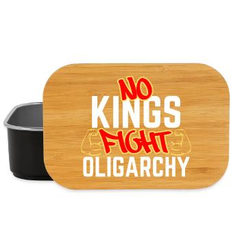 Pas de rois, combat oligarchie - Boîte à goûter - noir - Devant