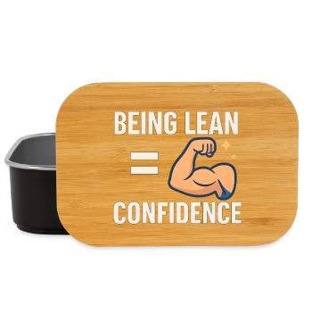 Being Lean Equals Confidence, Fitness Motivation  - Lunch Box - black - Front