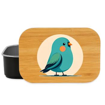 Kleiner grün-blauer Vogel - Lunch Box - Schwarz - Vorne