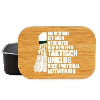 Verhalten Federball Badminton Badmintonspieler - Lunch Box - Schwarz - Vorne