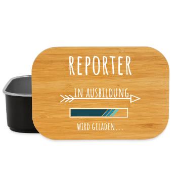 Journalism Student Profession Training Reporter - Lunch Box - black - Front
