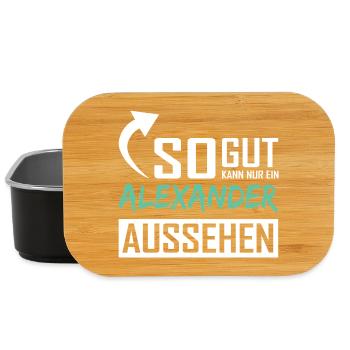So gut kann nur ein Alexander aussehen - Lunch Box - Schwarz - Vorne