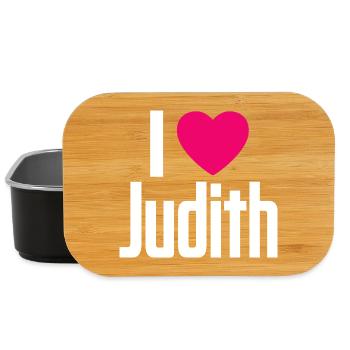 I Love Judith Pinkes Herz Ich liebe Judith - Lunch Box - Schwarz - Vorne