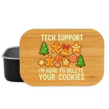 Tech Support Cookie Christmas Meme - Lunch Box - black - Front