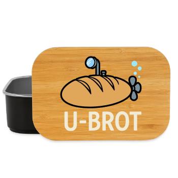 U-Brot Retro Logo - Lunch Box - Schwarz - Vorne