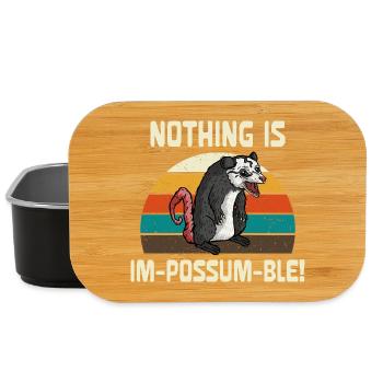 Nothing Is Um-Possum-ble Retro - Lunch Box - black - Front