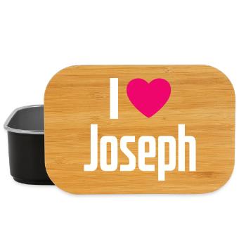 I Love Joseph Pinkes Herz Ich liebe Joseph - Lunch Box - Schwarz - Vorne