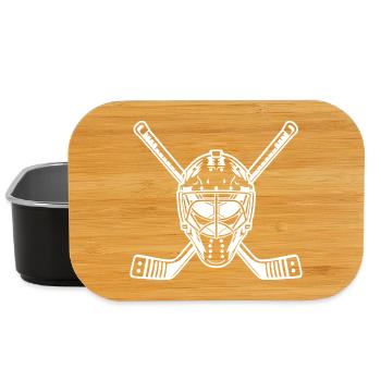 -Joueur de hockey en art de hockey - Boîte à goûter - noir - Devant