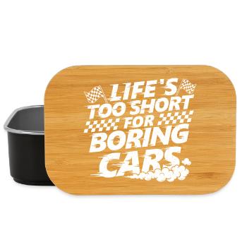 Life’s Too Short For Boring Cars Funny Racing - Lunch Box - black - Front