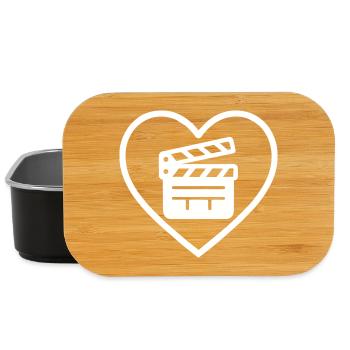 Heart Cinema – Movie Lover Design - Lunch Box - black - Front