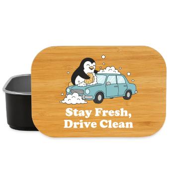 Reste frais, conduis propre, Penguin - Boîte à goûter - noir - Devant