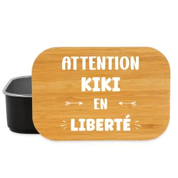 Attention Kiki en Liberté - Boîte à goûter - noir - Devant