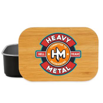 Emblème rétro Heavy Metal - Boîte à goûter - noir - Devant