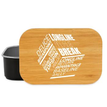 Tennis Glossary from Break to Volley - Lunch Box - black - Front