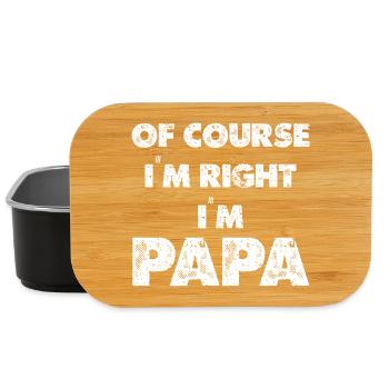 Dad I'm always right - Lunch Box - black - Front