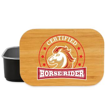 Certified Horse Rider - Lunch Box - black - Front