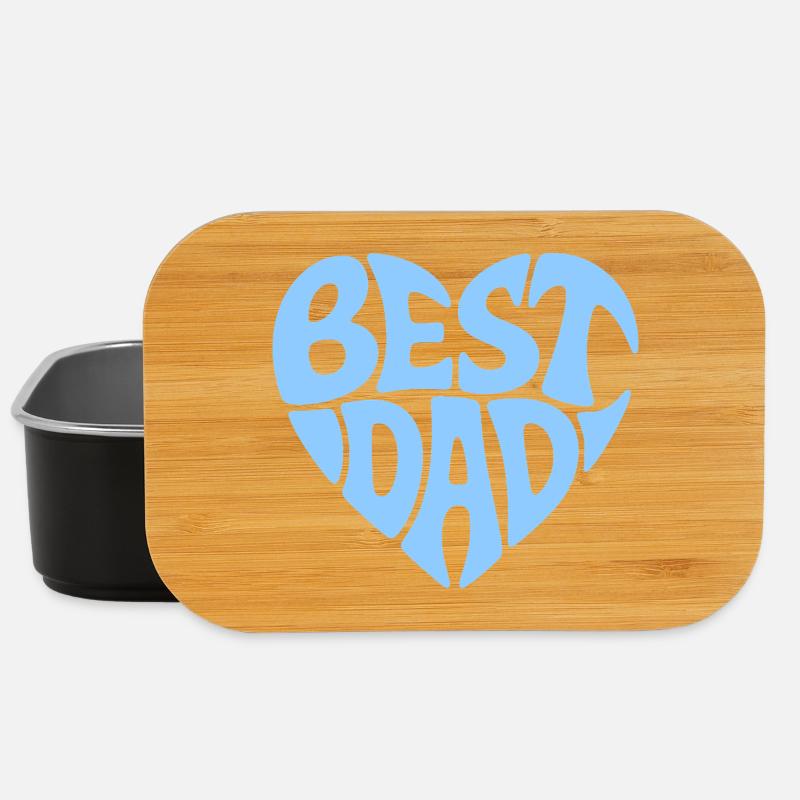 Best Dad Herzdesign - Lunch Box - Schwarz