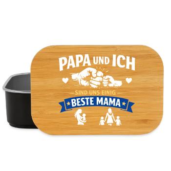 Papa Ich Beste Mama - Lunch Box - Schwarz - Vorne