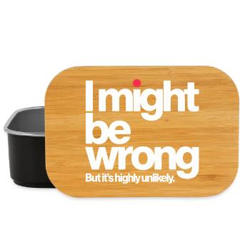 Might Be Wrong But Highly Unlikely Besserwisser  - Lunch Box - Schwarz - Vorne