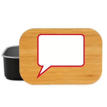 Personnalisez votre propre bande dessinée en bulles de dialogue - Boîte à goûter - noir - Devant