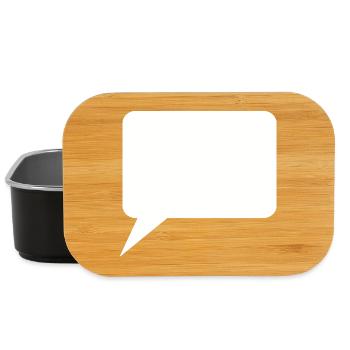 Personnalisez votre propre bande dessinée en bulles de dialogue - Boîte à goûter - noir - Devant