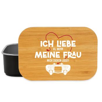 Ich liebe es wenn meine Frau mich zocken lässt - Lunch Box - Schwarz - Vorne