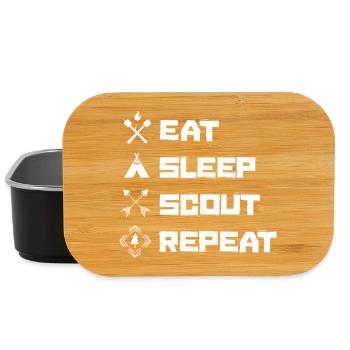 Eat Sleep Scout Repeat Scouting Hobby - Lunch Box - Schwarz - Vorne
