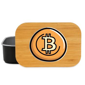 Bitcoin Münzkunst Emblem - Lunch Box - Schwarz - Vorne