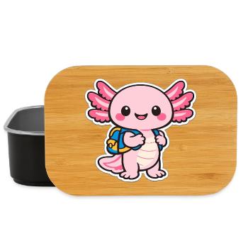 Cuddly axolotl - Lunch Box - black - Front