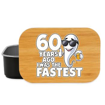 Il y a 60 ans, l’anniversaire le plus rapide et drôle - Boîte à goûter - noir - Devant