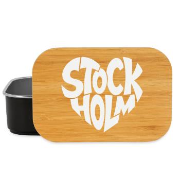 Stockholm Sweden Typography - Lunch Box - black - Front