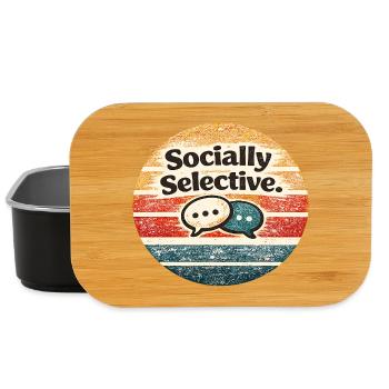 Socially Selective – Retro Chat Meme - Lunch Box - black - Front