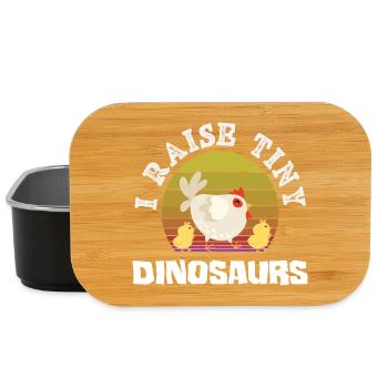 Ich züchte kleine Dinosaurier Hühner - Lunch Box - Schwarz - Vorne