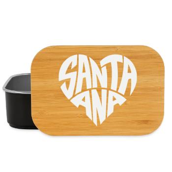 Santa Ana Heart Typo - Lunch Box - black - Front