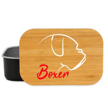 Boxer Hund Hundehalter - Lunch Box - Schwarz - Vorne
