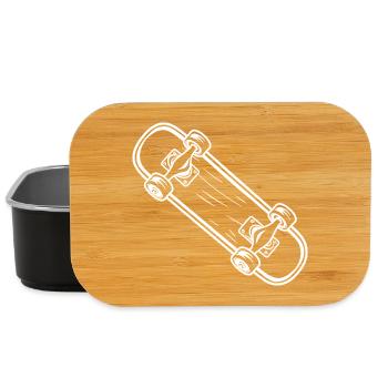 Skateboard Cartoon Look - Boîte à goûter - noir - Devant