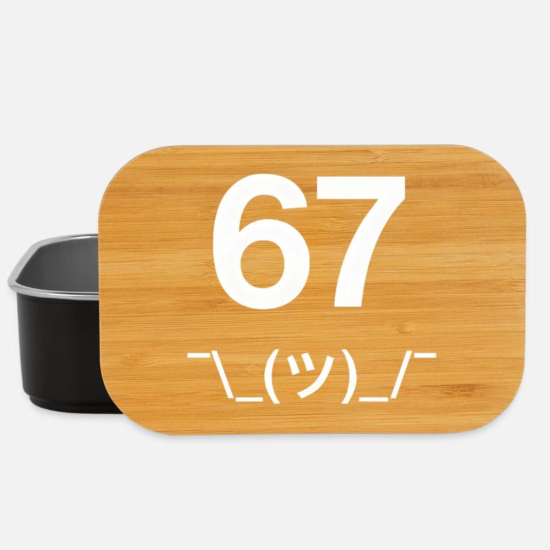 Six Seven 67 Meme Humor Geschenkidee Lustig - Lunch Box - Schwarz